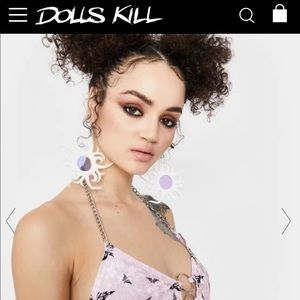 Dolls Kill FAIRY PERFECT STORM BUTTERFLY HALTER Size Small